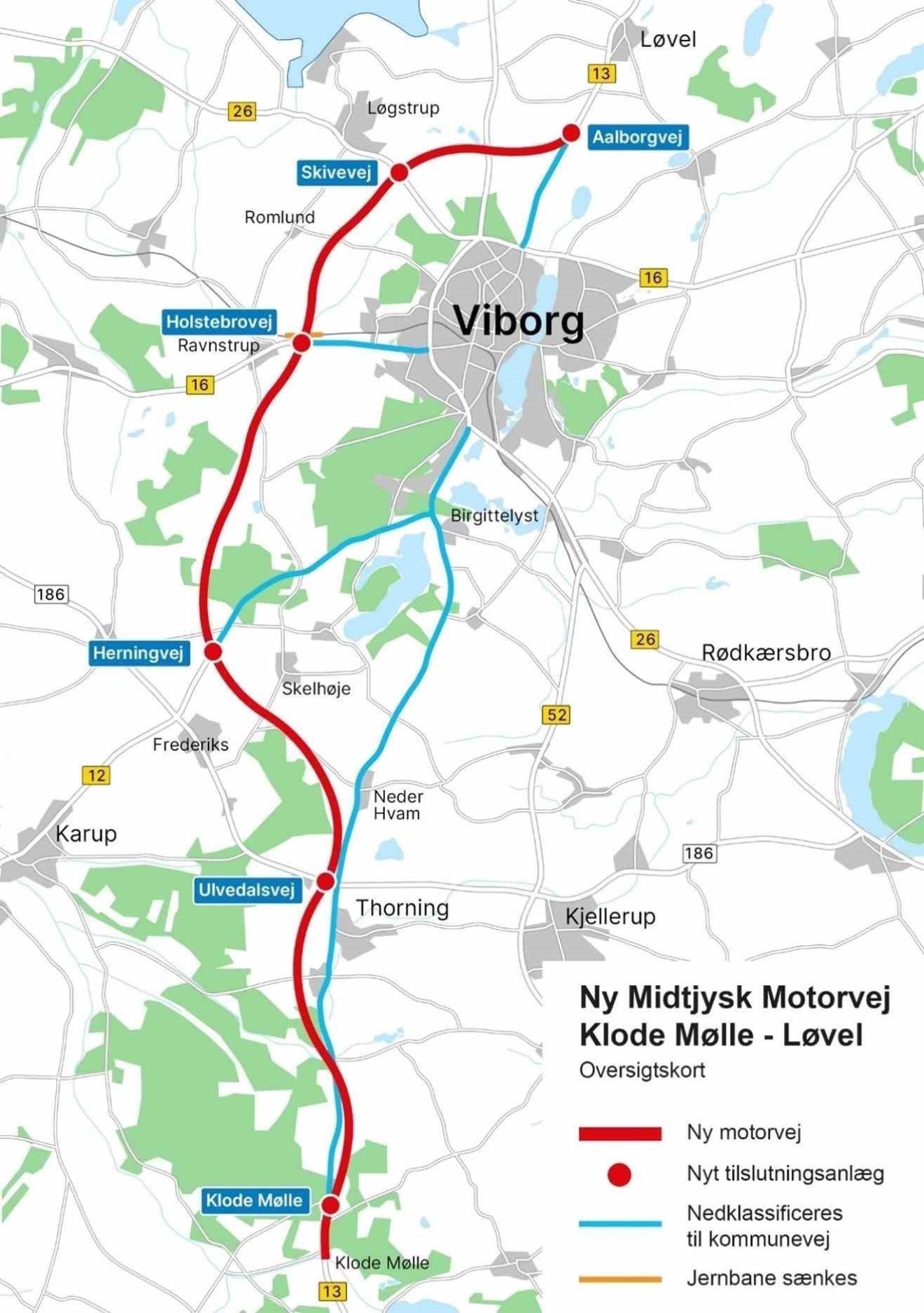 Ny Midtjysk Motorvej Klode Mølle - Løvel